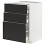 METOD / MAXIMERA, base cb 3 frnts/2 low/1 md/1 hi drw, белый/Nickebo матовый антрацит 494.993.90