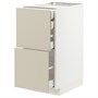 METOD / MAXIMERA, base cb 2 frnts/2 low/1 md/1 hi drw, белый/Хавсторп бежевый 395.137.06