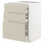 METOD / MAXIMERA, base cb 3 frnts/2 low/1 md/1 hi drw, белый/Хавсторп бежевый 795.139.07