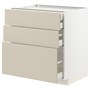 METOD / MAXIMERA, base cb 3 frnts/2 low/1 md/1 hi drw, белый/Хавсторп бежевый 795.139.07