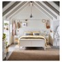 HEMNES, Каркас кровати, белая морилка/Лурой 891.984.13