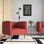 LILLEHEM, кресло, Гуннаред/коричнево-красный металл 394.702.93