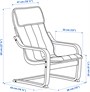 POÄNG, детское кресло, березовый шпон/Ульвсби точечный рисунок 695.989.21