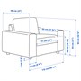 VIMLE, кресло, с широкими подлокотниками/Халларп бежевый 894.771.88