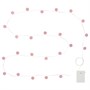 STRÅLA, Цепочка светодиодного освещения, конфета, на батарейках/красная 606.353.53