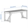 NÄMMARÖ, стол+2 стула+скамья, садовый, светло-коричневая морилка/Фрёсён/Дувхольмен бежевый 595.053.95
