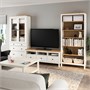 HEMNES, Комбинация для хранения ТВ, белая морилка/светло-коричневое прозрачное стекло 592.995.74