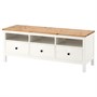 HEMNES, Тумба под ТВ, белая морилка/светло-коричневый 304.135.27