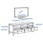 HEMNES, Тумба под ТВ, белая морилка/светло-коричневый 304.135.27
