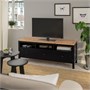HEMNES, Тумба под телевизор, черно-коричневый/светло-коричневый 704.523.00