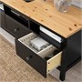 HEMNES, Тумба под телевизор, черно-коричневый/светло-коричневый 704.523.00