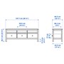 HEMNES, Тумба под телевизор, черно-коричневый/светло-коричневый 704.523.00