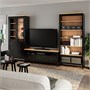 HEMNES, Комбинация для хранения ТВ, черно-коричневый/светло-коричневый прозрачное стекло 493.365.72