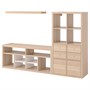 KALLAX / LACK, Комбинация для хранения ТВ, под беленый дуб 095.694.55