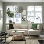 LILLEHEM, 3-местный модульный диван с шезлонгом, Виссле/бежевое дерево 895.704.12