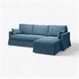 HYLTARP, Диван 3-местный с шезлонгом, правый, Таллмира синий 895.149.87