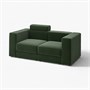 JÄTTEBO, 2-местный модульный диван, с подголовником/Johanneshov dark green 396.182.61