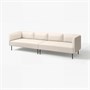 LILLEHEM, 4-местный модульный диван, Виссле/бежевый металл 195.360.49