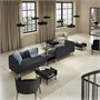 LILLEHEM, 4-местный модульный диван с приставным столиком, Гуннаред темно-серый/дерево 095.703.07