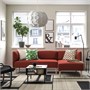 LILLEHEM, 3-местный модульный диван с шезлонгом, Гуннаред/коричнево-красное дерево 895.704.07