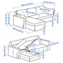 HYLTARP, Диван 3-местный с шезлонгом, левый, Таллмира темно-зеленый 595.150.21