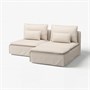 SÖDERHAMN, 2-местный диван с шезлонгом, Gransel natural 096.217.74