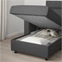 VIMLE, 3-местный диван с шезлонгом и подголовником/Халларп серый 593.991.25