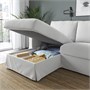 HYLTARP, 3-местный диван с шезлонгом, левый, Таллмира белый/черный 495.150.26