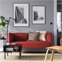 LILLEHEM, 2-местный модульный диван, Gunnared/коричнево-красный металл 494.712.68