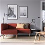 LILLEHEM, модульный угловой диван, 2-местный, Гуннаред/коричнево-красное дерево 195.362.90