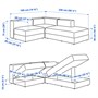 JÄTTEBO, mod crnr диван 2,5-местный с шезлонгом лнг, правый/Самсала коричнево-красный 096.175.88
