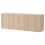 BESTÅ, комбинация настенных шкафов, под беленый дуб/Лаппвикен под беленый дуб 094.124.88