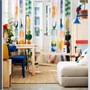 IKEA PS 2026, предварительно нарезанная ткань, белый/разноцветный крупный рисунок 106.175.06