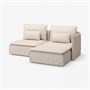 SÖDERHAMN, 2-местный диван с шезлонгом и подлокотником/Gransel natural 596.222.62