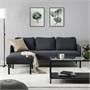 GLOSTAD, 3-местный диван с шезлонгом, Книса темно-серый 495.785.99