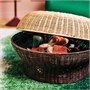 IKEA PS 2026, табурет для ног с ящиком, ротанг коричнево-красный 306.242.66