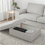 KIVIK, табурет для ног с ящиком, Таллмира белый/черный 394.848.60