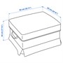 EKTORP, табурет для ног с ящиком, Карлшов бежевый/разноцветный 095.521.29