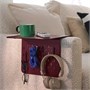 KRAMPHULT / SKÅDIS, Подлокотник с крючком, темно-красный металл/черный 496.229.03