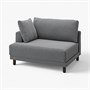 UPPÅKRA, 1,5-местный модуль, с подлокотником слева/Johanneshov dark grey 996.197.19