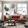 LILLEHEM, 3-местный модульный диван с шезлонгом, Гуннаред/коричнево-красный металл 095.704.06