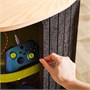 YXSTABY, игровой приставной столик на роликах, дубовый шпон/серый 506.200.07