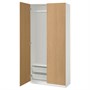PAX / STORKLINTA, Комбинация гардероба, эффект белый/дуб 196.098.80