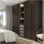 PAX / STORKLINTA, Комбинация гардероба, темно-серый/темно-коричневый под мореный дуб 396.105.85