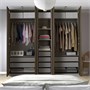 PAX / STORKLINTA, Комбинация гардероба, темно-серый/темно-коричневый под мореный дуб 396.105.85