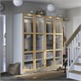 PAX / TONSTAD, Гардеробная комбинация, шпон белый/дуб стекло 296.099.50