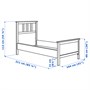 HEMNES, Каркас кровати с матрасом, белая морилка/Valevåg супертвердый 495.419.64