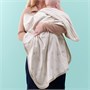 LEN, Одеяло бело-бежевого цвета с рисунком кролика в полоску 306.386.35